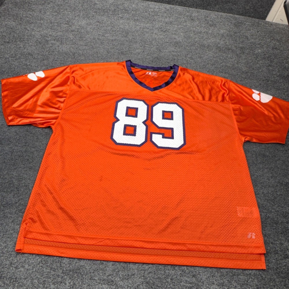 Clemson Tigers Football Jersey Mens 2XL XXL Orange NCAA 89 Paw Russell